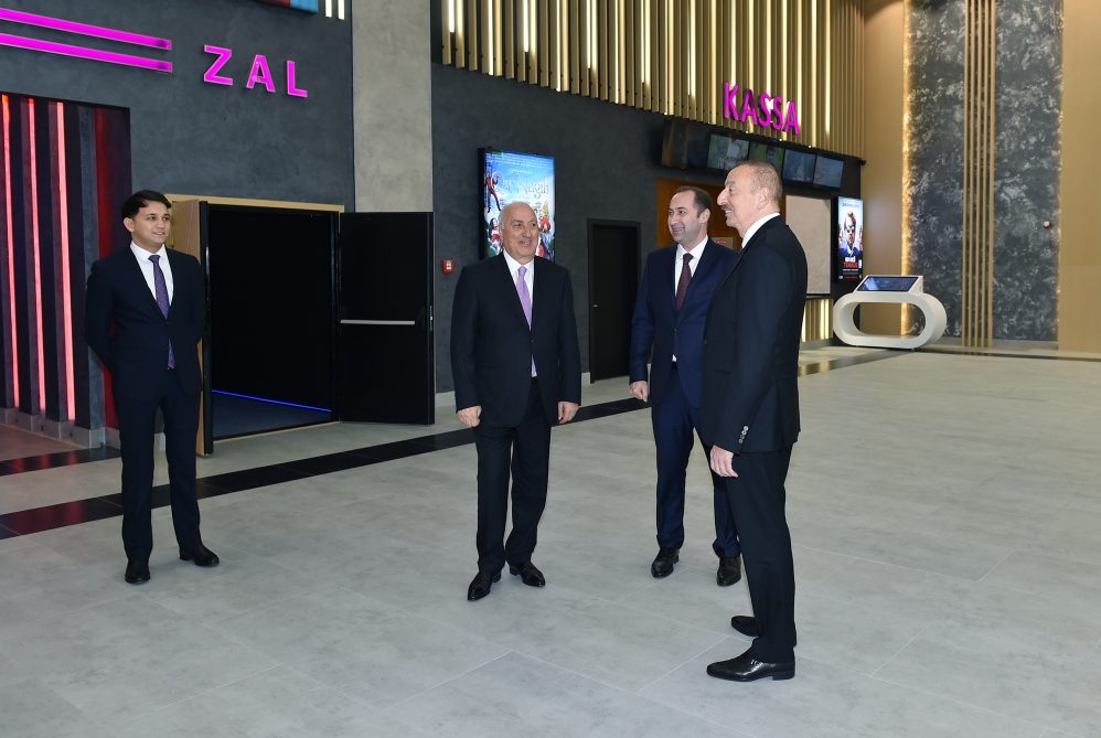 Ilham Aliyev at the opening of "CinemaPlus" in Sumqayit